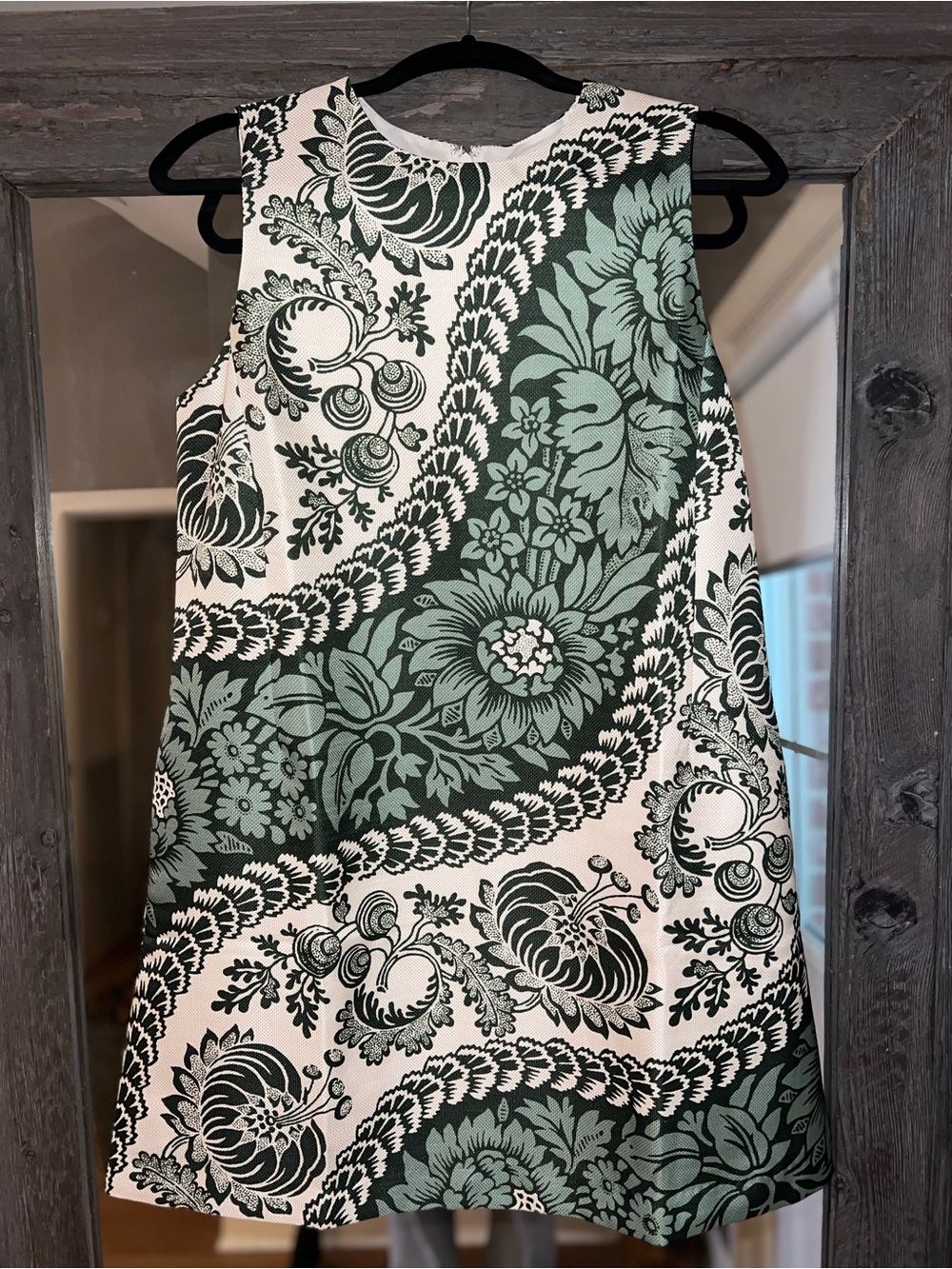 Tuckernuck Green and White Floral Print Sleeveless Dress